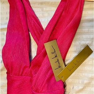 Brand New Nicole Miller Fuchsia Floor Length Evening Gown (with tags)